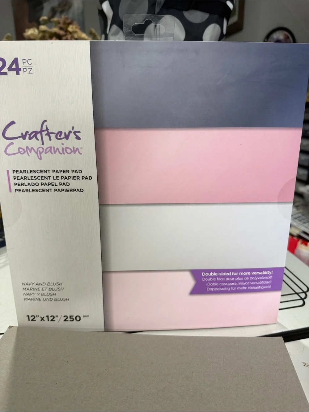 Crafters Companion Navy Blush & Navy and Blush Pearlescent Paper Pad